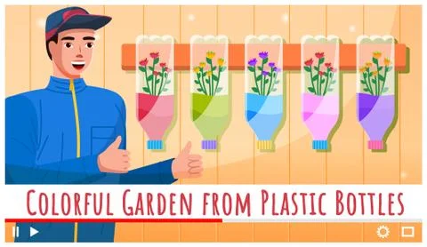 Video tutorial, professional handmade master class, modern video player 스톡 일러스트