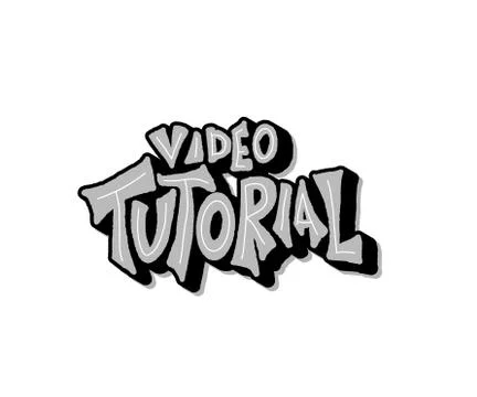 Video tutorial quote.  Lettering isolatede on white background. Poster, banne Stock Illustration