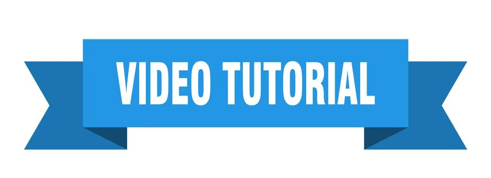 Video tutorial ribbon. video tutorial isolated band sign. video tutorial bann Stock Illustration