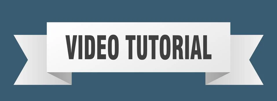 Video tutorial ribbon. video tutorial isolated band sign. video tutorial bann Stock Illustration