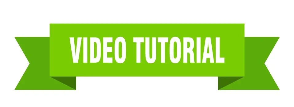 Video tutorial ribbon. video tutorial isolated band sign. video tutorial bann 스톡 일러스트