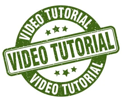 Video tutorial stamp. video tutorial label. round grunge sign イラスト素材