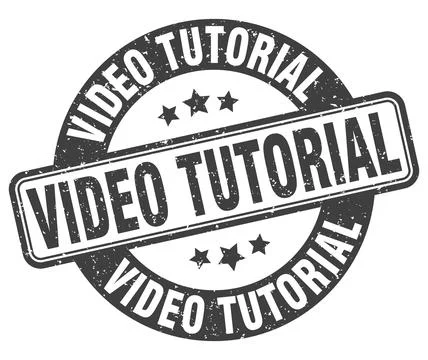 Video tutorial stamp. video tutorial label. round grunge sign イラスト素材