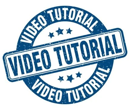 Video tutorial stamp. video tutorial label. round grunge sign 스톡 일러스트