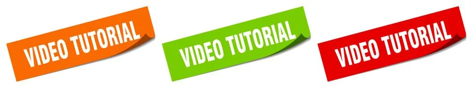 Video tutorial sticker. video tutorial square isolated sign. video tutorial l Illustrazione stock