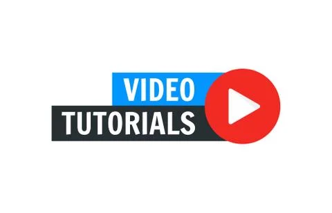 Video tutorial vector icon. Webinar training online video tutorial marketing Illustrazione stock