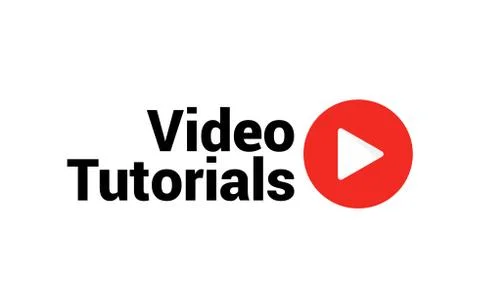 Video tutorial vector icon. Webinar training online video tutorial marketing Stock Illustration