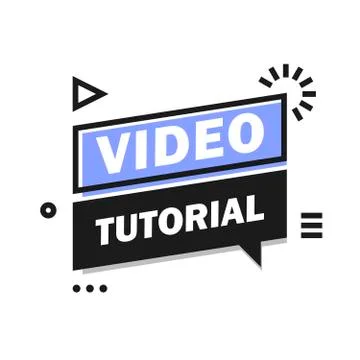 Video tutorial vector icon. Webinar training online video tutorial marketing  库存插图