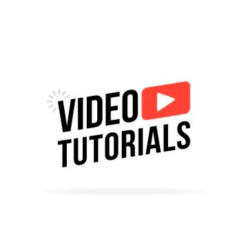 Video tutorial vector icon. Webinar training online video tutorial marketing  Illustrazione stock