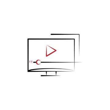 Video tutorials 2 colored line icon. Simple colored element illustration. video イラスト素材