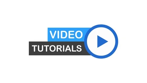 Video tutorials Button, icon, emblem, label. Motion graphics. Stock Footage 150648459