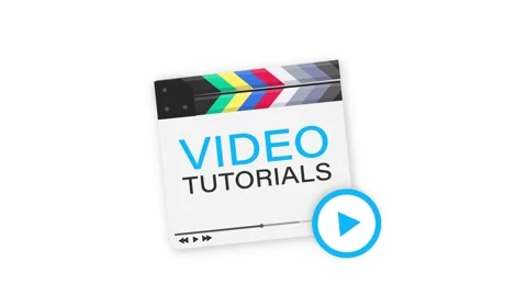 Video tutorials Button, icon, emblem, label. Motion graphics. Stock Footage 150653687