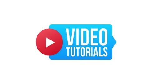Video tutorials Button, icon, emblem label. Motion graphics. Stock Footage 156613267
