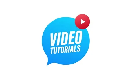 Video tutorials Button, icon, emblem label. Motion graphics. Stock Footage 156614609