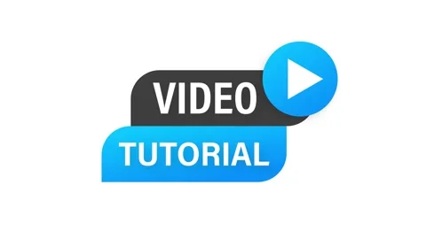 Video tutorials Button, icon, emblem label. Motion graphics. Stock Footage 158892900