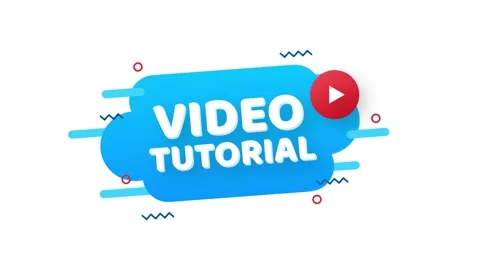 Video tutorials Button, icon, emblem label. Motion graphics. Stock Footage 158896959