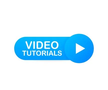 Video tutorials Button, icon, emblem, label. Vector illustration イラスト素材