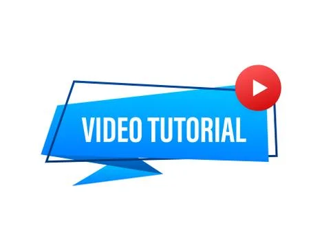 Video tutorials Button, icon, emblem, label. Vector illustration イラスト素材