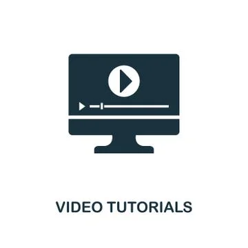 Video Tutorials creative icon. Simple element illustration. Video Tutorials Illustrazione stock