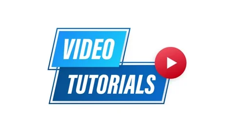 Video tutorials icon concept. Study and learning background, distance education Stock Footage 158897409