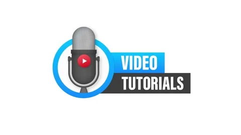 Video tutorials icon concept. Study and learning background, distance education Stock Footage 159970399