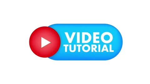 Video tutorials icon concept. Study and learning background, distance education Stock Footage 197024732