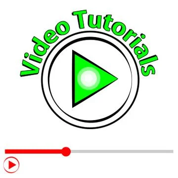 Video tutorials symbol - signs and symbols Stock Illustration