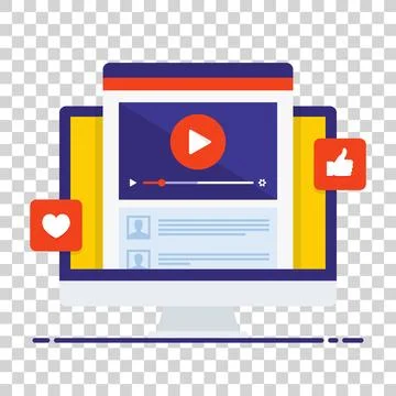 Video tutorials vector icon concept Stock Illustration