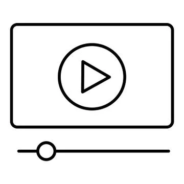 Video tutorials vector icon . Study and learning background, distance education Stockillustratie