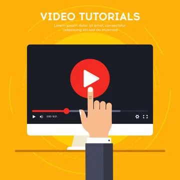Video tutorials vector illustration concept Stock Illustration