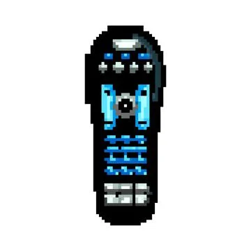 Video tv remote game pixel art vector illustration Stock Illustration