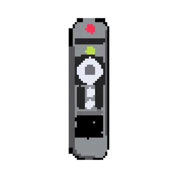 Video tv remote pixel art vector illustration Stock Illustration