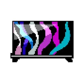 Video tv screen game pixel art vector illustration Stock Illustration