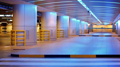 Video UltraHD - Columns and numeric section identifiers of an underground par Stock Footage 50397683