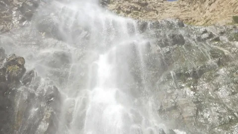 Video from under a waterfall in utah Stock Footage 118830316