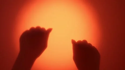 Video of unrecognizable lady clenched hands into fists, knocking on surface of Stock Footage 251524633