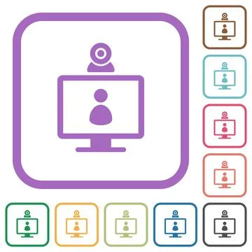 Video user access simple icons イラスト素材