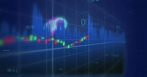 Video uses animations on blue background to simplify financial concepts. Stock Footage 326306428