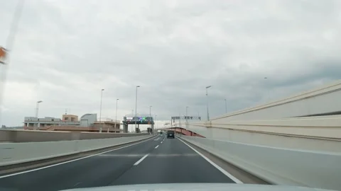 Video of In-vehicle camera. Dashboard camera. Driver point of view. Stock Footage 152543232