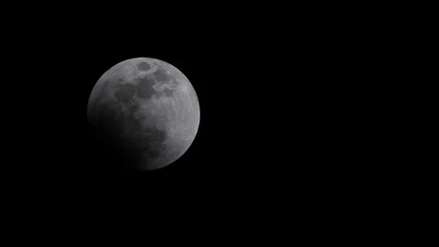 Video of a very rare occurrence: a super red blue Moon on January 31,2018. Stock Footage 85290916