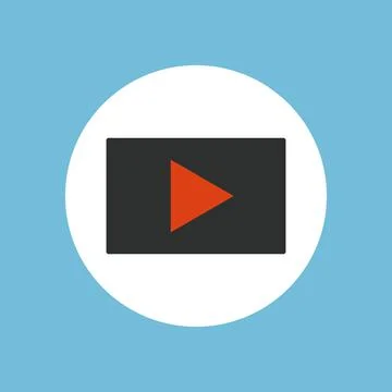 Video viewing icon for use in website design Stock Illustration