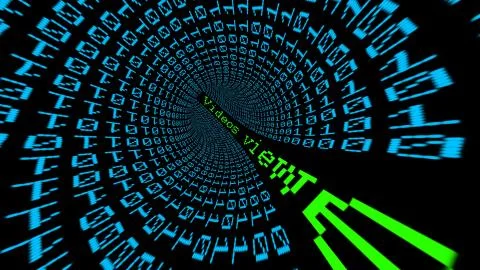 Video views data tunnel Illustrazione stock