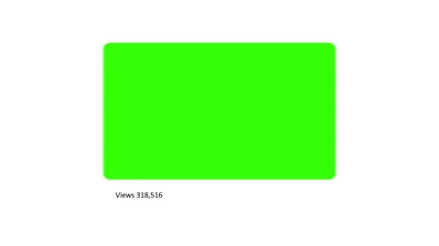 Video Views Increasing Animation with Green Screen Video on White Background Stock Footage 310502760