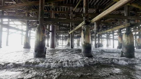Video of walking under pier in 4K Stock Footage 84077959