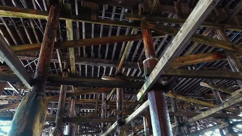 Video of walking under pier in real slow motion Stock Footage 83345585