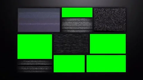 Video wall green screen Stock Footage