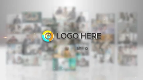Video Wall Logo After Effects stock