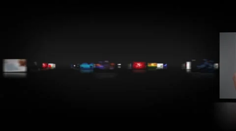 Video wall with multiple medical clips. Black background. Loopable. Stock Footage 59576891