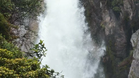 Video of water falling in a waterfall. Concept nature and rivers. Stock Footage 238965589