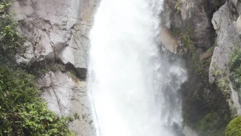 Video of water falling in a waterfall. Concept nature and rivers. Stock Footage 238965602